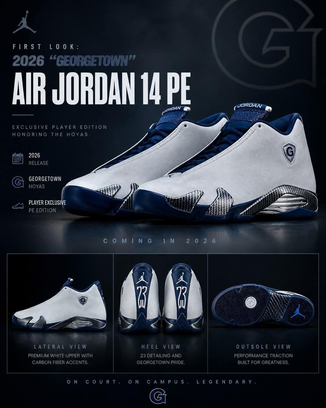 OG鞋迷狂喜!AJ14 PE 乔治城限定才是真·低调狠货
